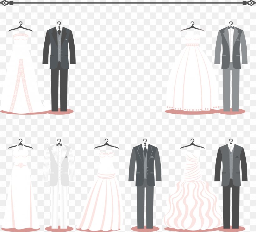 Wedding Dress Fashion, PNG, 2482x2250px, Wedding, Black, Bride, Bridegroom, Clothes Hanger Download Free
