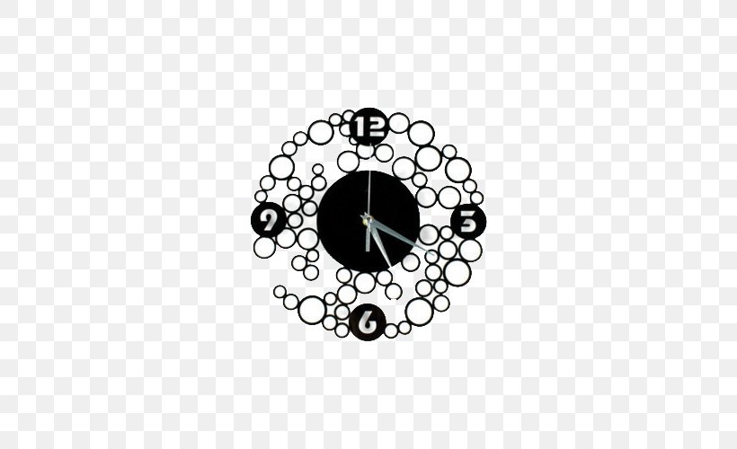 Clock Wall Decal Partition Wall Sticker, PNG, 500x500px, Clock, Black, Black And White, Decorative Arts, Home Accessories Download Free