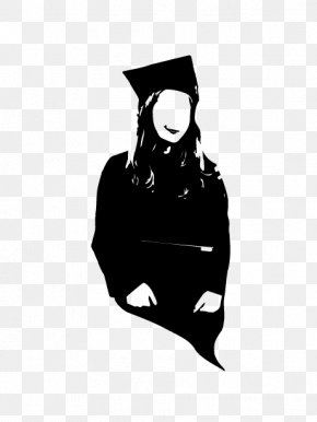 Silhouette - Logo Silhouette Square Academic Cap White Font PNG