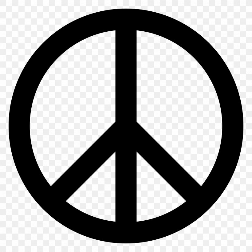 Peace Symbols Clip Art, PNG, 2000x2000px, Peace Symbols, Area, Black And White, Coloring Book, Drawing Download Free