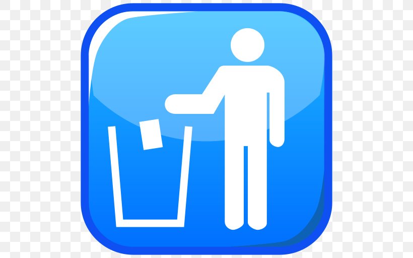 Emoji Rubbish Bins & Waste Paper Baskets Symbol Sign, PNG, 512x512px, Emoji, Area, Blue, Brand, Concept Download Free