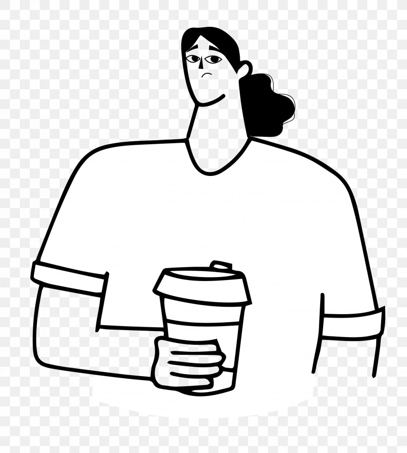 Holding Coffee, PNG, 2241x2500px, Holding Coffee, Face, Human Body, Joint, Line Art Download Free