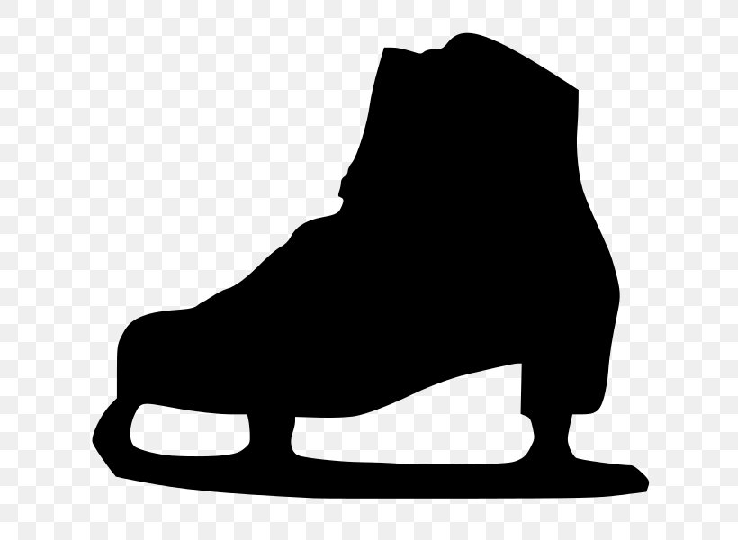 Ice Skating Roller Skating Silhouette Clip Art, PNG, 662x600px, Ice Skating, Black, Black And White, Figure Skating, Footwear Download Free