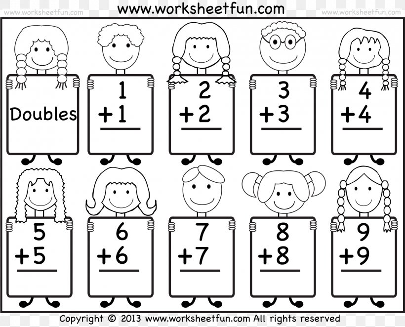 Addition 3 Adding Fractions Mathematics Worksheet, PNG, 1810x1462px, Addition, Area, Art, Black And White, Cartoon Download Free
