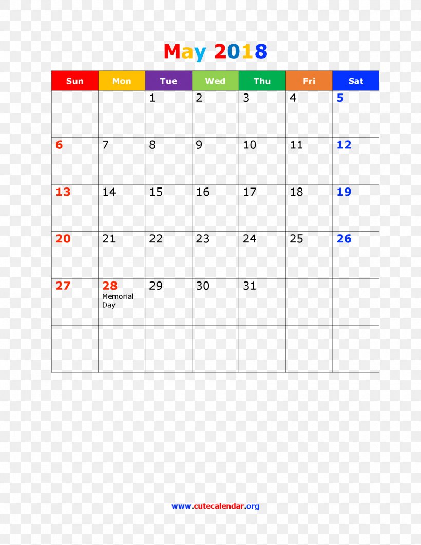 Calendar 0 Month May June, PNG, 1700x2200px, 2016, 2017, 2018, Calendar, April Download Free