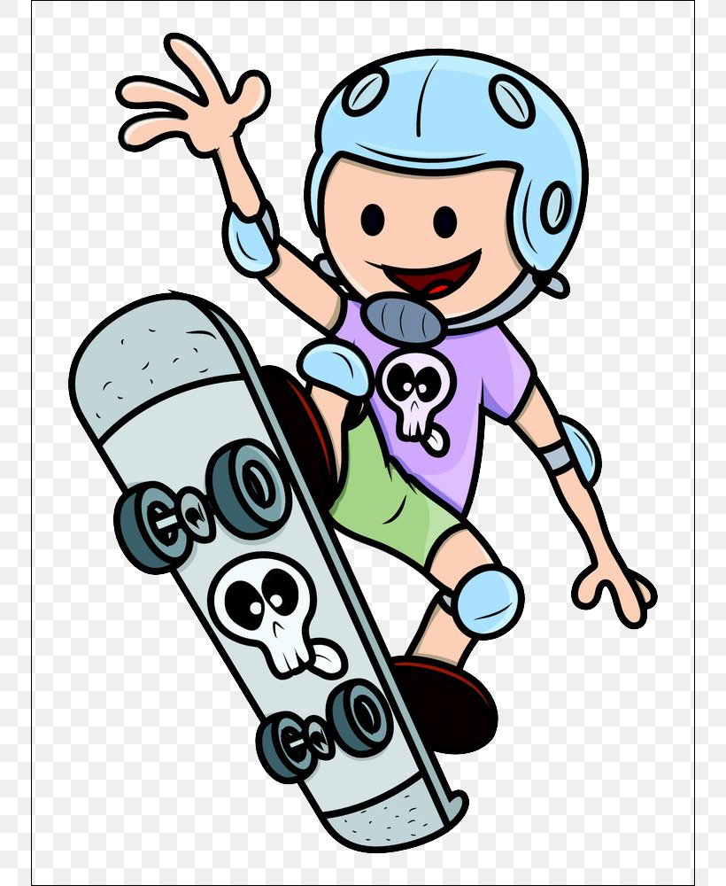 Cartoon Skateboarding Drawing, PNG, 750x1000px, Cartoon, Area, Artwork, Child, Drawing Download Free
