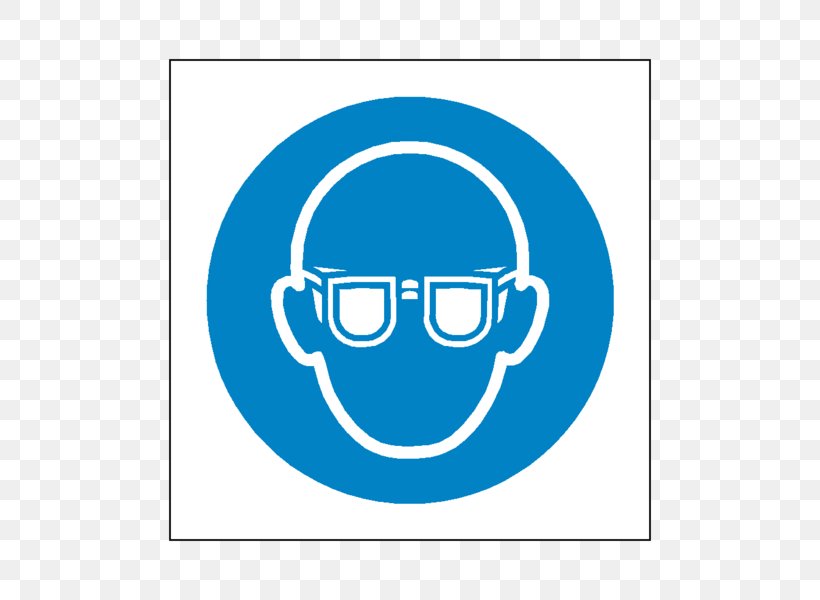 Eye Protection Symbol Personal Protective Equipment Sign, PNG, 600x600px, Eye Protection, Area, Blue, Brand, Emoticon Download Free