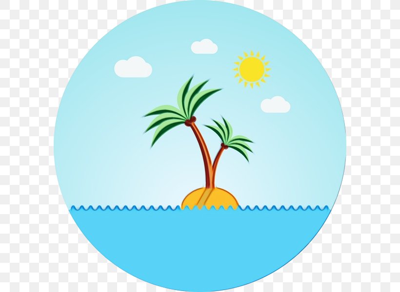 Cartoon Palm Tree, PNG, 600x600px, Leaf, Computer, Dishware, Fruit, Green Download Free