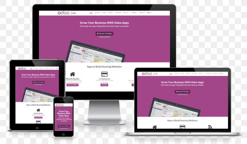 Odoo Responsive Web Design Implementation Business Enterprise Resource Planning, PNG, 961x563px, Odoo, Brand, Business, Communication, Computer Software Download Free