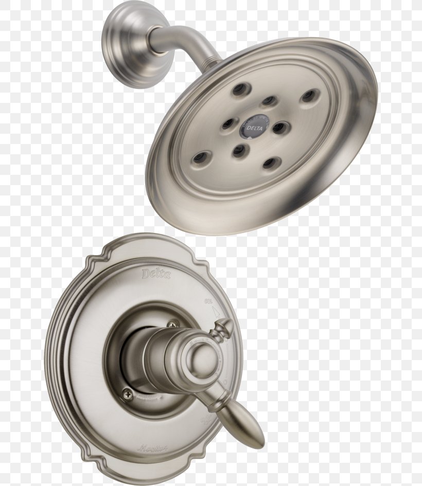 Shower Delta Tap Bathtub Stainless Steel, PNG, 650x945px, Shower, American Standard Brands, Bathroom, Bathtub, Brass Download Free
