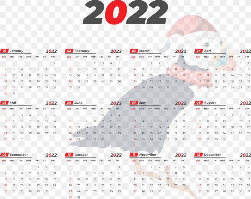 2022 Printable Yearly Calendar 2022 Calendar, PNG, 2999x2381px, Meer, Calendar System, Flat Design, Month, Vector Download Free
