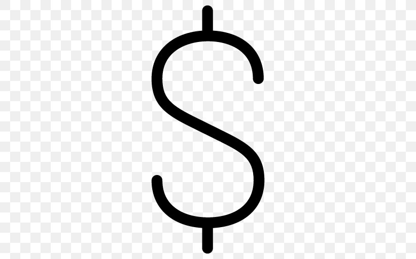 Dollar Sign, PNG, 512x512px, Dollar Sign, Black And White, Body Jewelry, Desktop Environment, Dollar Download Free