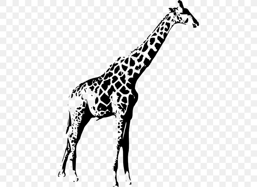 Giraffe Animal Clip Art, PNG, 450x597px, Giraffe, Animal, Animal Figure, Art, Black And White Download Free