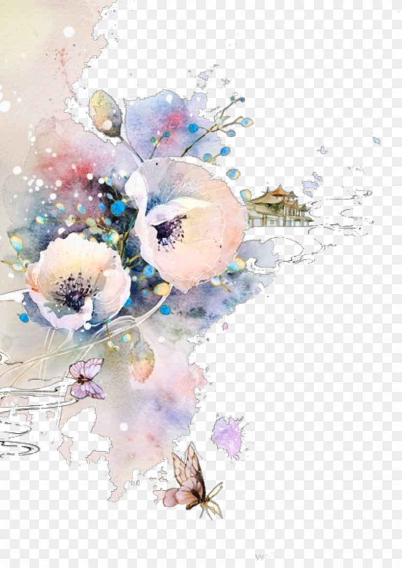 Watercolor Painting Flower Art Drawing, PNG, 1414x1999px, Watercolor Painting, Art, Art Museum, Artist, Artwork Download Free