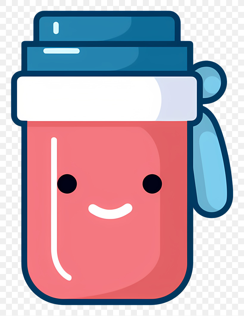 Cartoon Cup - Cute Red Thermos With A Smile PNG