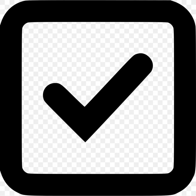 Checkbox Check Mark User Interface, PNG, 980x982px, Checkbox, Area, Black, Black And White, Button Download Free