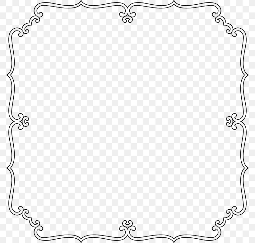 Picture Frames Line Art Drawing Photography Ornament, PNG, 780x780px, Picture Frames, Area, Black, Black And White, Body Jewelry Download Free