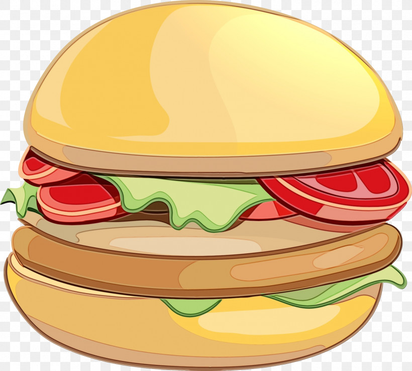 Hamburger, PNG, 1575x1419px, Watercolor, Cartoon, Cheeseburger, Fast Food, Food Download Free
