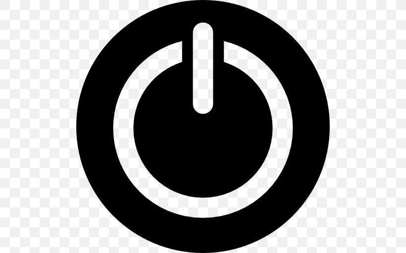Power Symbol Sign, PNG, 512x512px, Power Symbol, Area, Black And White, Button, Computer Download Free