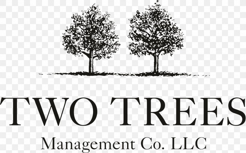 Two Trees Management Logo Business Organization Domino Park, PNG, 1933x1200px, Logo, Architectural Engineering, Artwork, Black And White, Branch Download Free