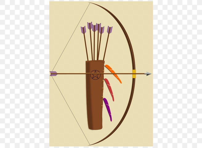 Bow And Arrow Quiver Archery Clip Art, PNG, 427x600px, Bow And Arrow, Arc, Archery, Free Content, Longbow Download Free