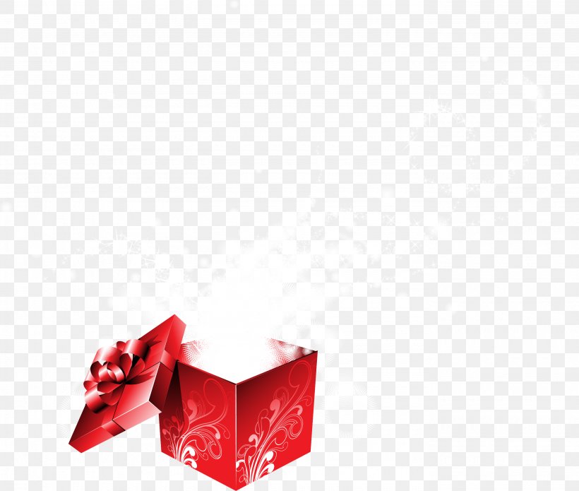 Red Gift Box, PNG, 2760x2340px, Red, Box, Color, Gift, Ribbon Download Free