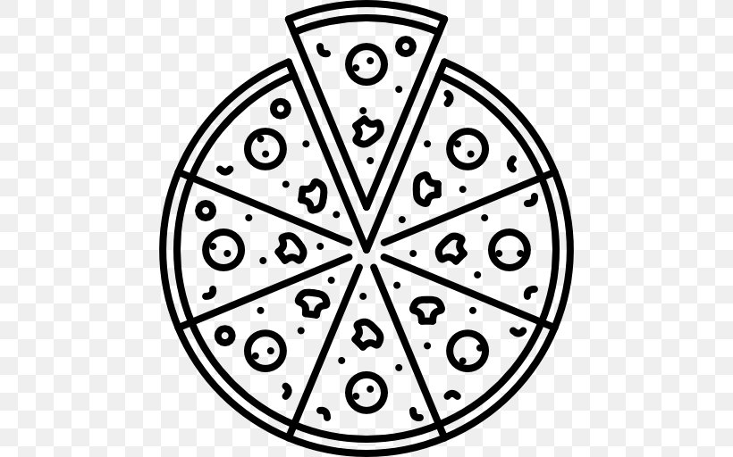 Pizza Box Salami Food, PNG, 512x512px, Pizza, Area, Black And White, Food, Line Art Download Free