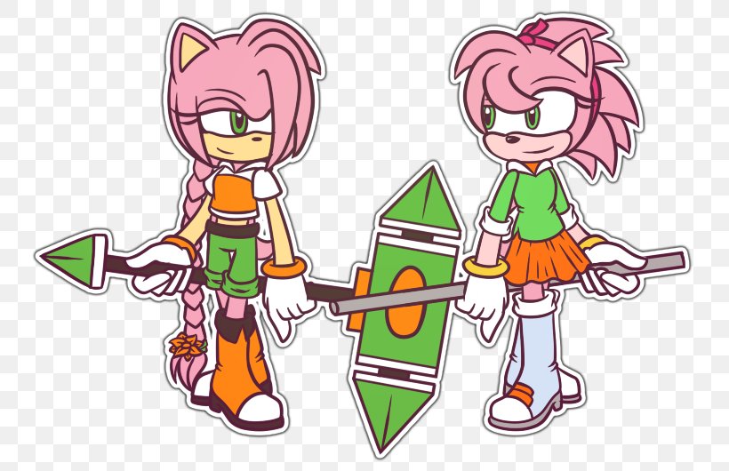 Amy Rose Sonic The Hedgehog Fan Art Character, PNG, 755x530px, Watercolor, Cartoon, Flower, Frame, Heart Download Free