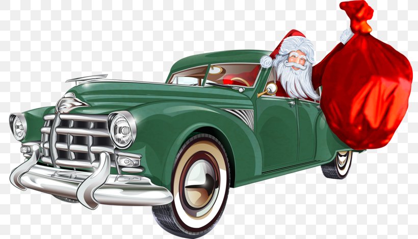 Classic Car Santa Claus Vector Motors Corporation, PNG, 800x468px, Car, Antique Car, Automotive Design, Brand, Classic Car Download Free