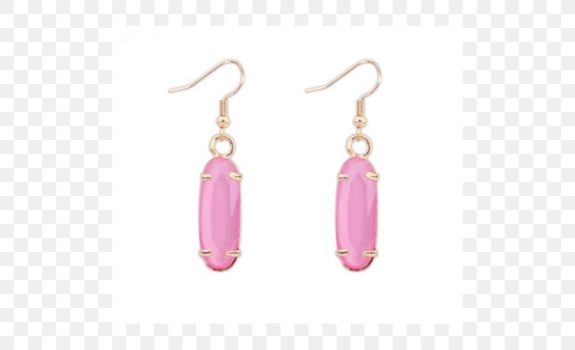 Earring Pink M Gemstone RTV Pink, PNG, 500x500px, Earring, Earrings, Fashion Accessory, Gemstone, Jewellery Download Free