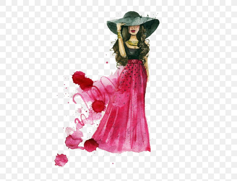 Fashion Design Watercolor Painting Woman, PNG, 626x626px, Watercolor, Cartoon, Flower, Frame, Heart Download Free