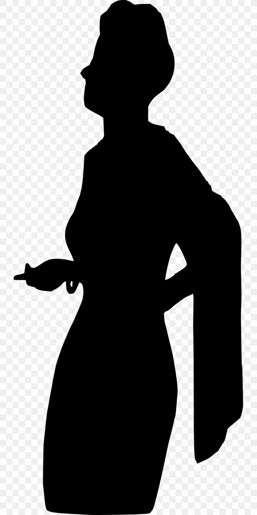 Silhouette Woman Clip Art, PNG, 960x1920px, Silhouette, Black, Black And White, Drawing, Female Download Free