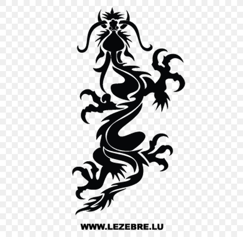 Chinese Dragon Sticker Image Decal, PNG, 800x800px, Chinese Dragon, Art, Black And White, Decal, Dragon Download Free