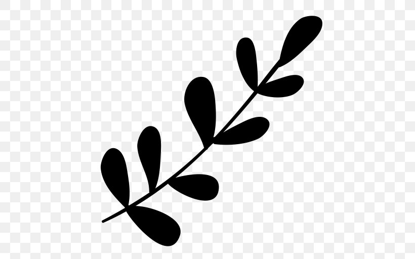 Leaf Branch Clip Art, PNG, 512x512px, Leaf, Black And White, Branch, Flora, Flower Download Free