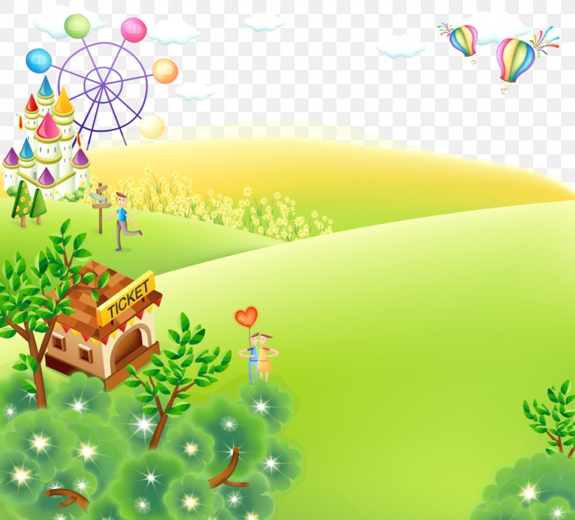 Cartoon Child Playground, PNG, 1022x924px, Cartoon, Art, Child, Ecosystem, Flora Download Free