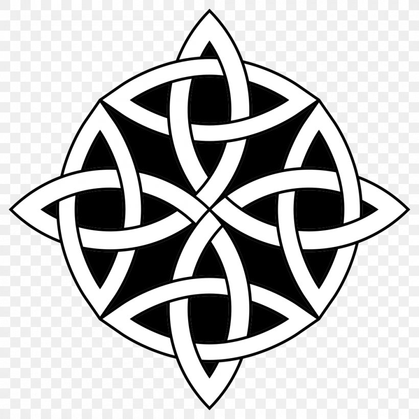 Celtic Knot Tattoo Religious Symbol Triquetra, PNG, 1000x1000px, Celtic Knot, Black And White, Celtic Cross, Celts, Chinese Calligraphy Tattoos Download Free