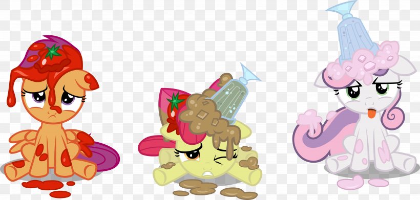 Apple Bloom Pony Rainbow Dash Sweetie Belle Cutie Mark Crusaders, PNG, 6278x3000px, Apple Bloom, Animal Figure, Art, Cartoon, Cutie Mark Crusaders Download Free