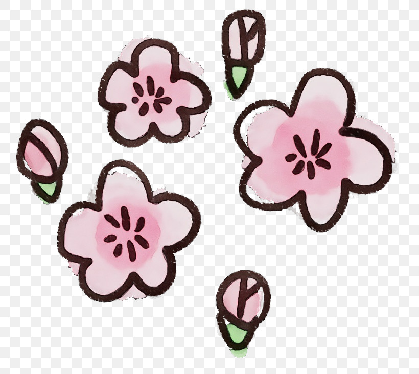 Pink Petal Sticker Plant, PNG, 800x732px, Watercolor Flower, Paint, Petal, Pink, Plant Download Free