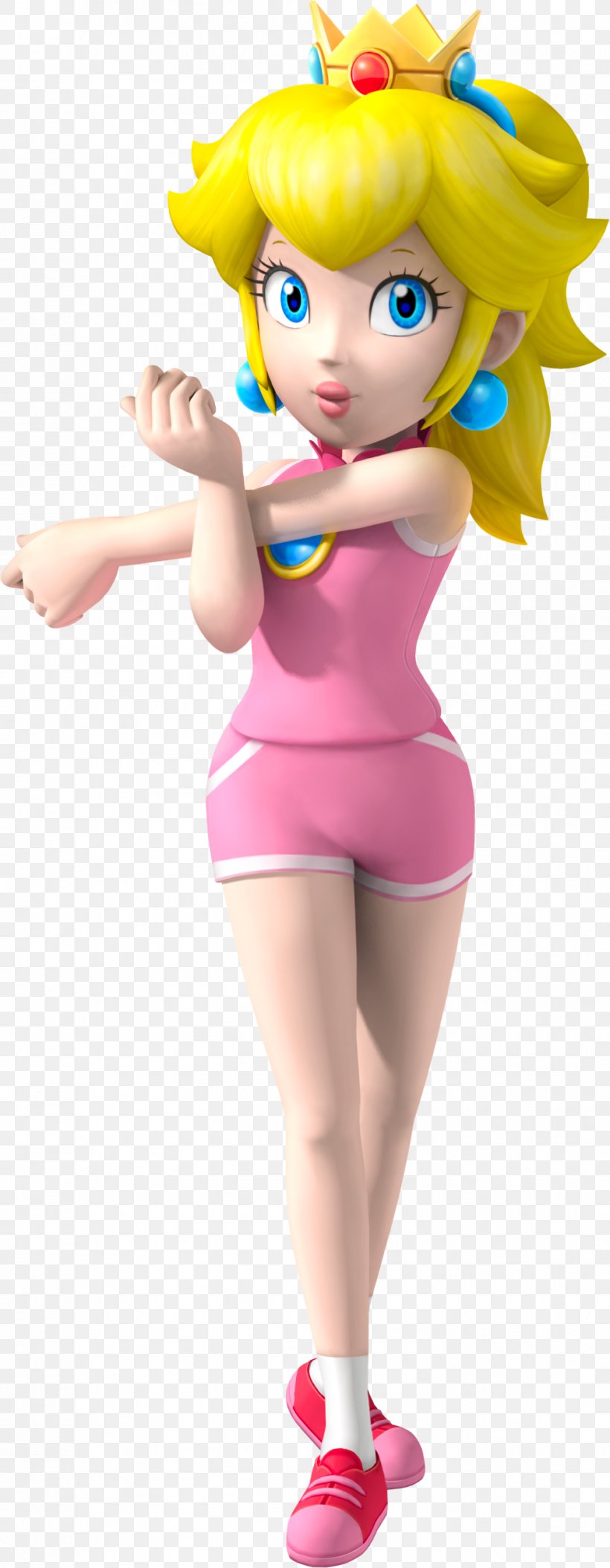 Princess Peach Princess Daisy Super Mario Bros. Rosalina, PNG, 993x2553px, Princess Peach, Action Figure, Brown Hair, Doll, Fictional Character Download Free