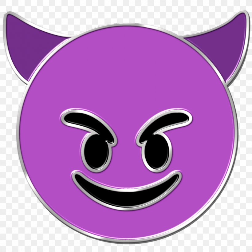 Smiley Devil Emoji Demon, PNG, 1000x1000px, Smiley, Cat, Cat Like Mammal, Demon, Devil Download Free