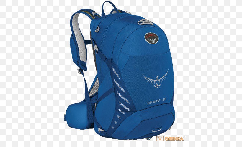 Osprey Escapist 25 Backpack Hiking Cycling, PNG, 500x500px, Backpack, Backpacking, Bag, Bicycle, Blue Download Free