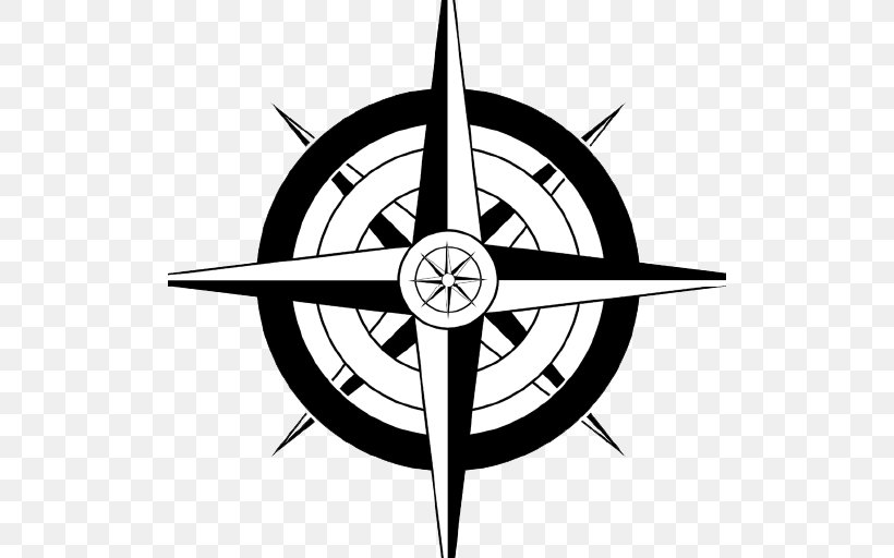 Compass Vector Graphics Stock Illustration North, PNG, 512x512px, Compass, Cardinal Direction, Compass Rose, East, Line Art Download Free