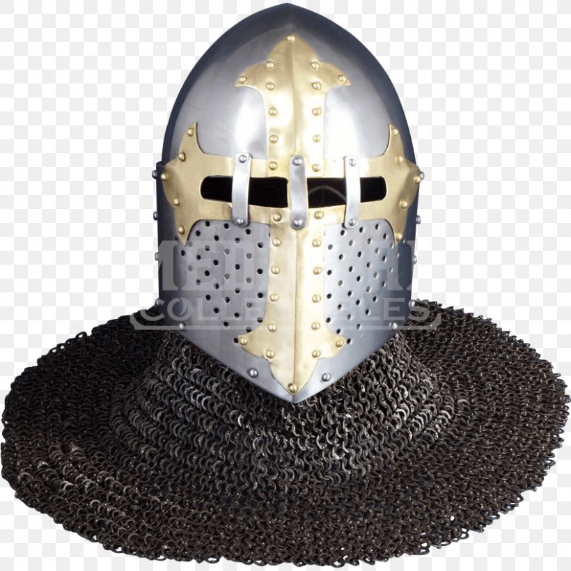 Helmet Crusades Middle Ages Great Helm Bascinet, PNG, 845x845px, Helmet, Barbute, Bascinet, Burgonet, Components Of Medieval Armour Download Free