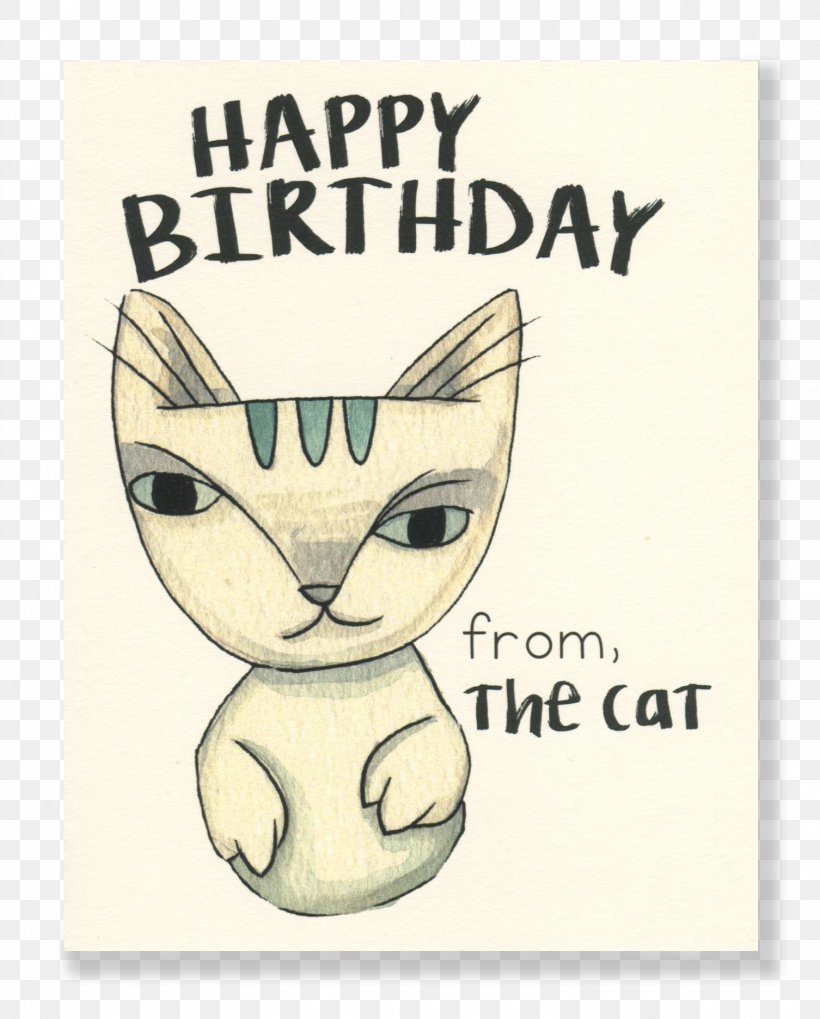 Kitten Whiskers Birthday Greeting & Note Cards Cat, PNG, 1506x1873px, Watercolor, Cartoon, Flower, Frame, Heart Download Free