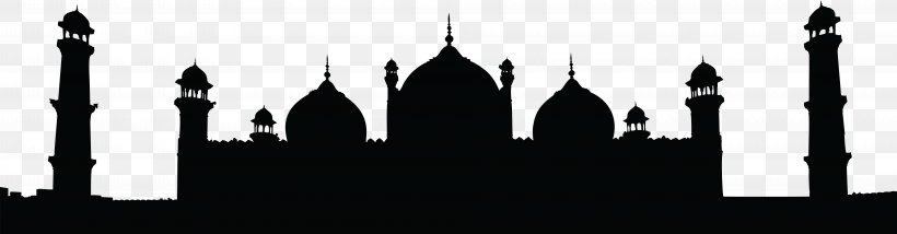Badshahi Mosque Sultan Ahmed Mosque Al-Masjid An-Nabawi, PNG, 8000x2089px, Badshahi Mosque, Almasjid Annabawi, Black And White, Building, History Download Free