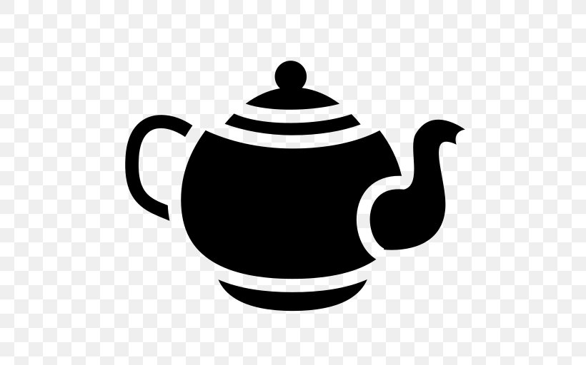 Teapot Cafe Tableware Clip Art, PNG, 512x512px, Teapot, Artwork, Black And White, Cafe, Camellia Sinensis Download Free