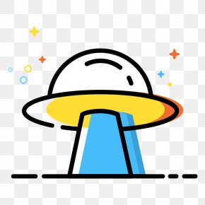 MEB Style UFO - Unidentified Flying Object Cartoon Flying Saucer Adobe Illustrator Icon PNG
