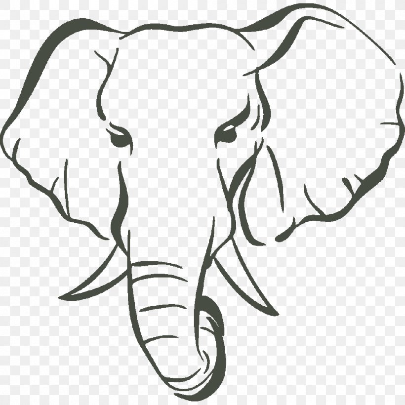 Asian Elephant African Bush Elephant Elephants Clip Art Drawing, PNG, 1000x1000px, Watercolor, Cartoon, Flower, Frame, Heart Download Free
