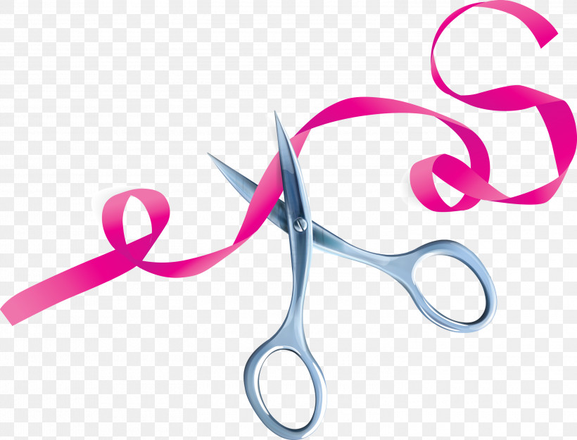 Scissors Ribbons Grand Opening, PNG, 3000x2287px, Scissors Ribbons, Grand Opening, Line, Meter, Pink M Download Free