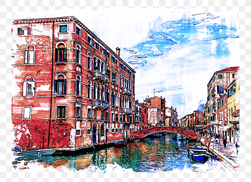 Water Transportation Watercolor Painting Painting Canal Transport, PNG, 1920x1390px, Water Transportation, Acrylic Paint, Architecture, Canal, Cartoon Download Free
